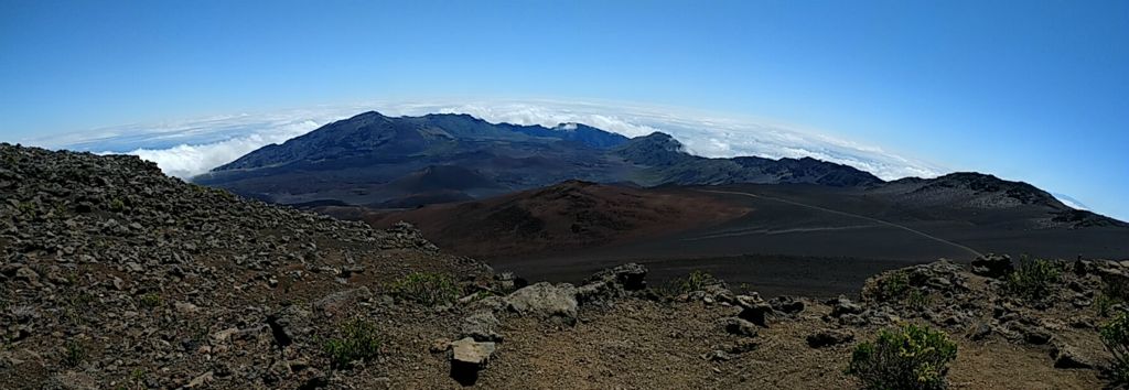 Views of Haleakalā crater.